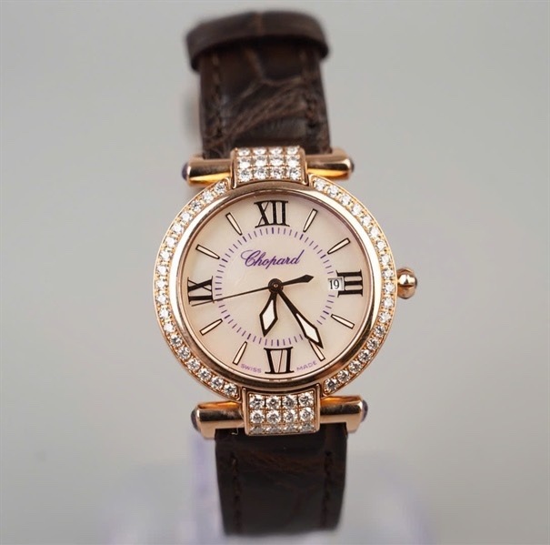 Đồng hồ Chopard vàng hồng viền kim-kim zin (1779700) sz30.4 (HC) KG+