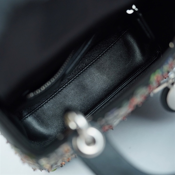 Túi Dior Lady đen đính cườm (04-MA-1126) szmini KG+