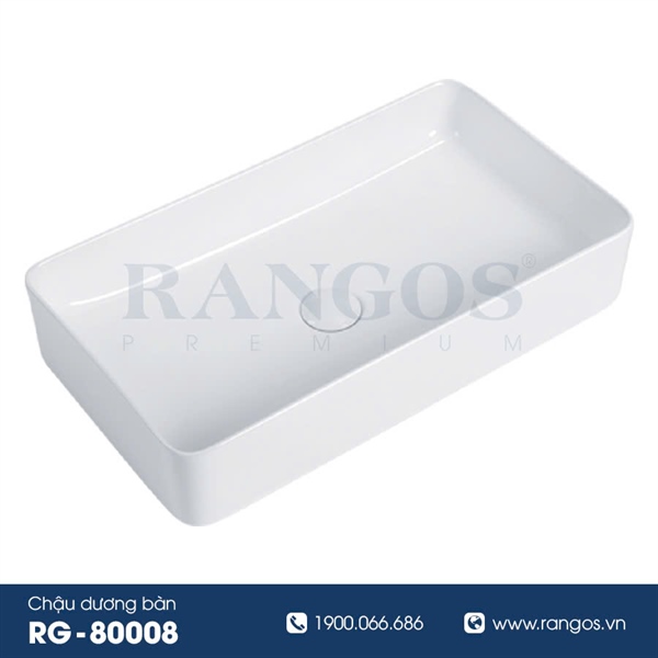 Chậu rửa lavabo đặt bàn Rangos RG-80008