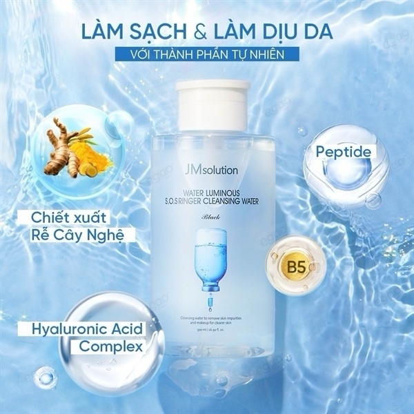Nước tẩy Trang Jm luminous 850ml black SOS