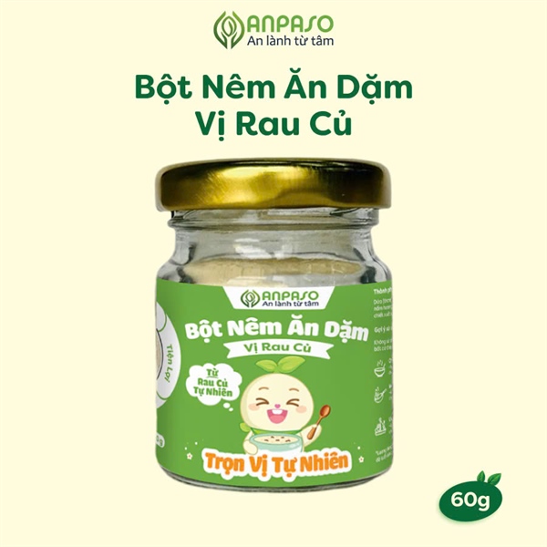 Hạt nêm ăn dặm Anpaso 60g Rau củ