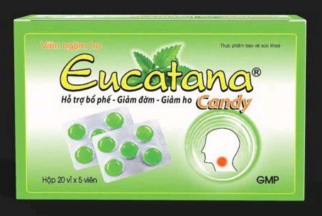 Viên ngậm ho Eucatana (Hộp 20 vỉ x 5 viên) - Tanaphar