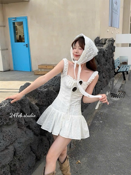 Váy hai đuôi xòe lưng chun