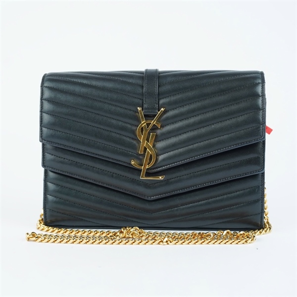 Túi YSL đeo chéo đen sz22 KG+