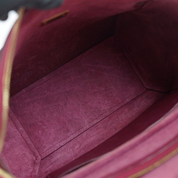 Túi Celine Handle đỏ mận sz33 KG+