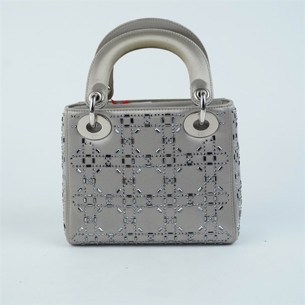 Túi Lady Dior xám sz Mini (19-MA-1127) KG+