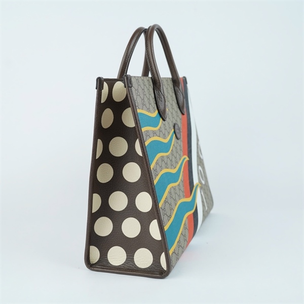 Túi GG Tote xám in hình (H036568855) sz37 KG+