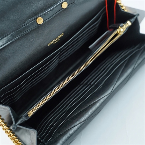 Túi YSL đeo chéo đen sz22 KG+