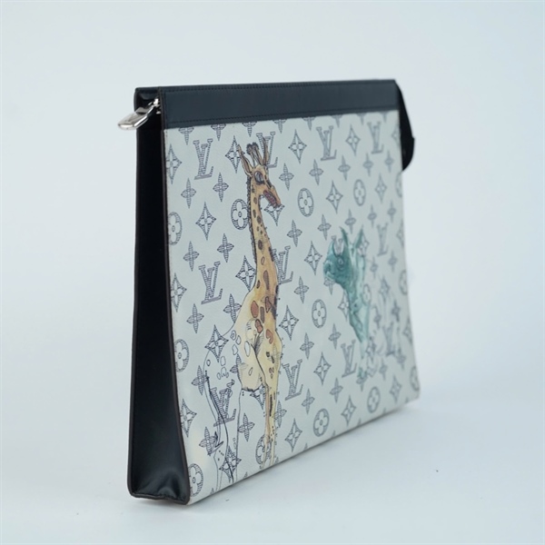 Túi LV Clutch trắng in hình sz33 KG+