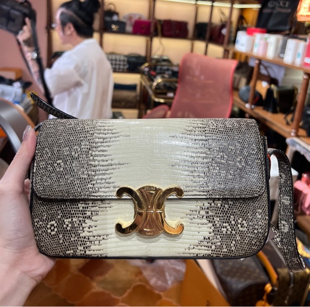 Túi Celine Triomphe chữ nhật lizard (W-CI-2281) sz20 (HC) +
