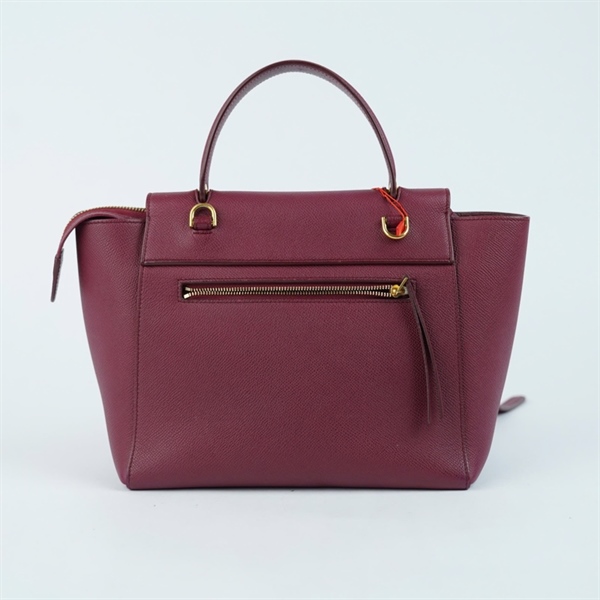 Túi Celine Handle đỏ mận sz33 KG+