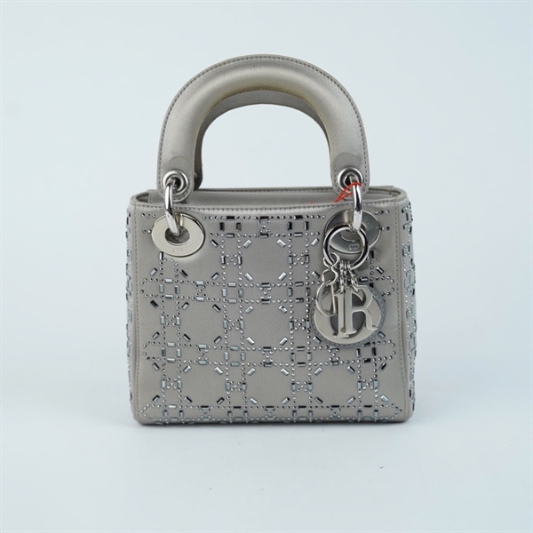 Túi Lady Dior xám sz Mini (19-MA-1127) KG+