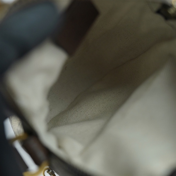 Túi GG đeo chéo xám viền nâu (658556-493075) sz11 KG+