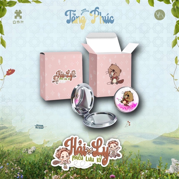 Gương Hải Ly Phiên Bản Tròn (Màu Hồng)