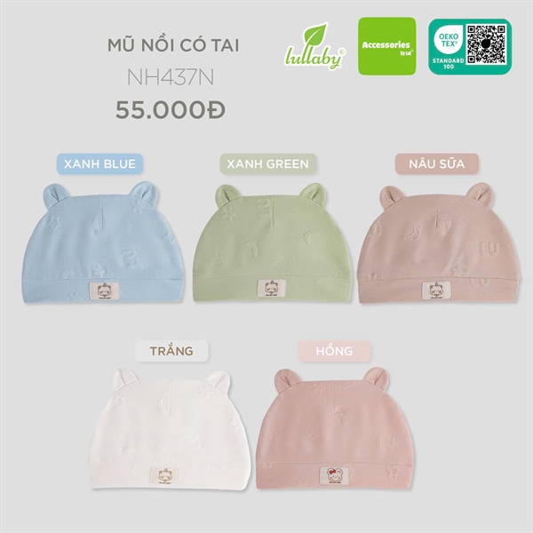 Mũ ss nồi có tai Lullaby 25NH437N