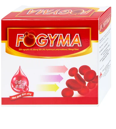 Dung dịch uống Fogyma điều trị thiếu máu do thiếu sắt (4 vỉ x 5 ống)