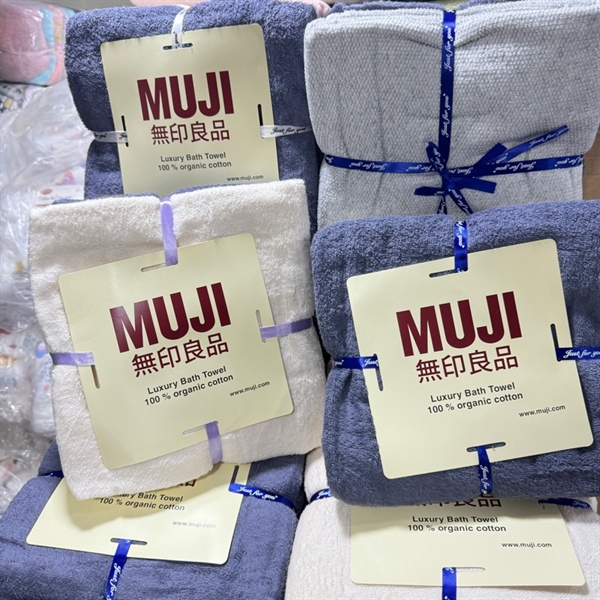 S88 - KH2509 Set 2 Khăn Muji 70x140cm (275gr/cái) - Trơn