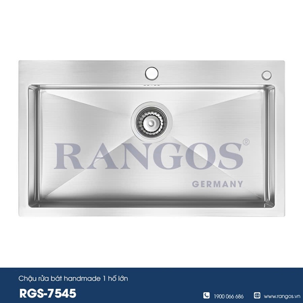 CHẬU RỬA BÁT HANDMADE 1 HỐ LỚN RGS-7545