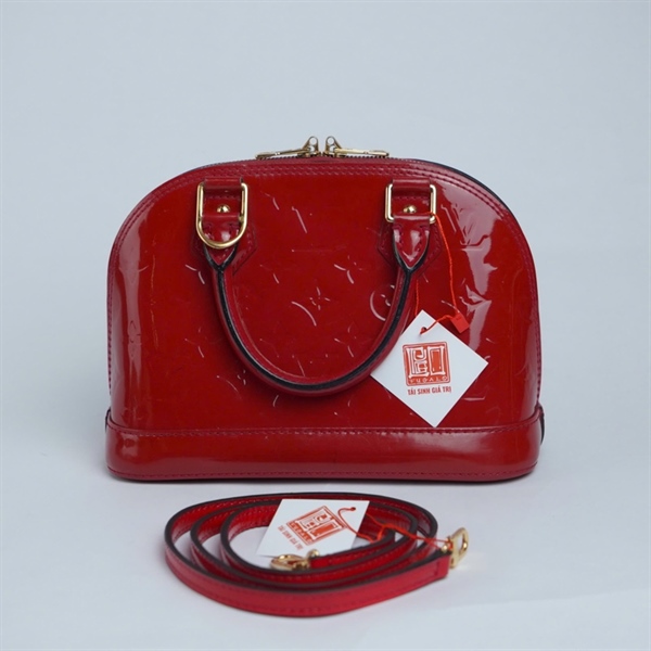 Túi LV Alma hoa đỏ bóng (MI1173) sz23 (BQ) KG+