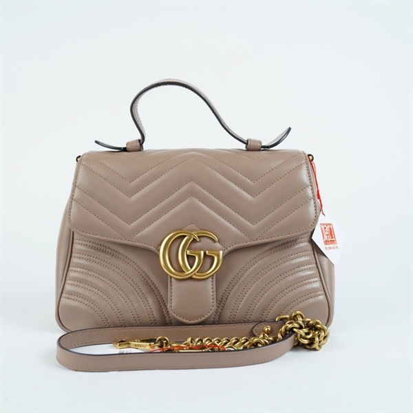 Túi GG Marmont nâu (498110-204991) sz26 (BMC) KG+