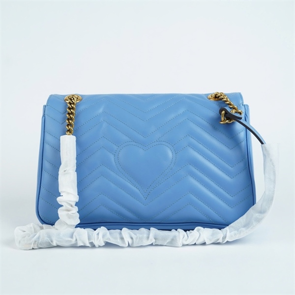 Túi GG Marmont xanh (443496-467891) sz29 (BMC) KG+