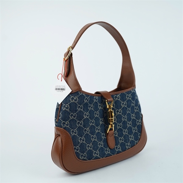 Túi GG Jackie 1961 xanh (636706-520981) sz28 (BQ) KG+