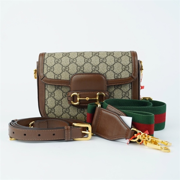 Túi GG 1955 xám 2 strap (653574-525040) sz19 (BQ) KG+