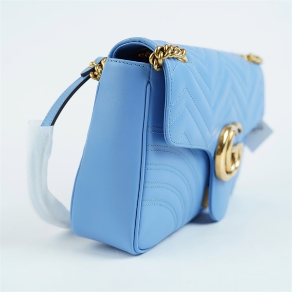 Túi GG Marmont xanh (443496-467891) sz29 (BMC) KG+