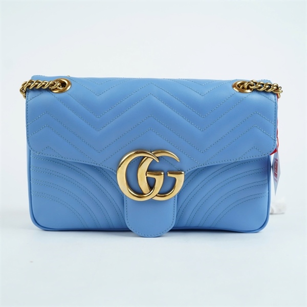 Túi GG Marmont xanh (443496-467891) sz29 (BMC) KG+