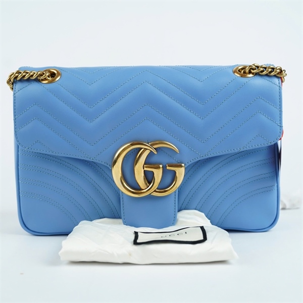 Túi GG Marmont xanh (443496-467891) sz29 (BMC) KG+