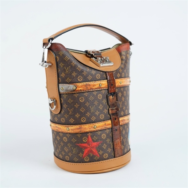 Túi LV Duffle hoa nâu (DU2158) sz14 (BMC) KG+