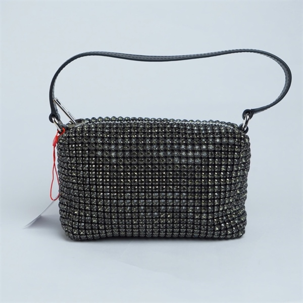 Túi Alexanderwang đen đính cườm (1913123) sz16 (BQ) KG+