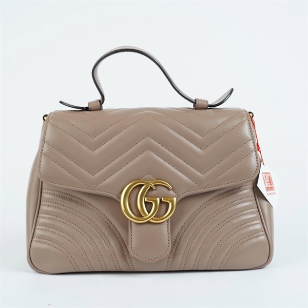 Túi GG Marmont nâu (498110-204991) sz26 (BMC) KG+
