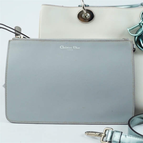 Túi Dior Handle trắng kèm ví sz32 (BQ) KG+