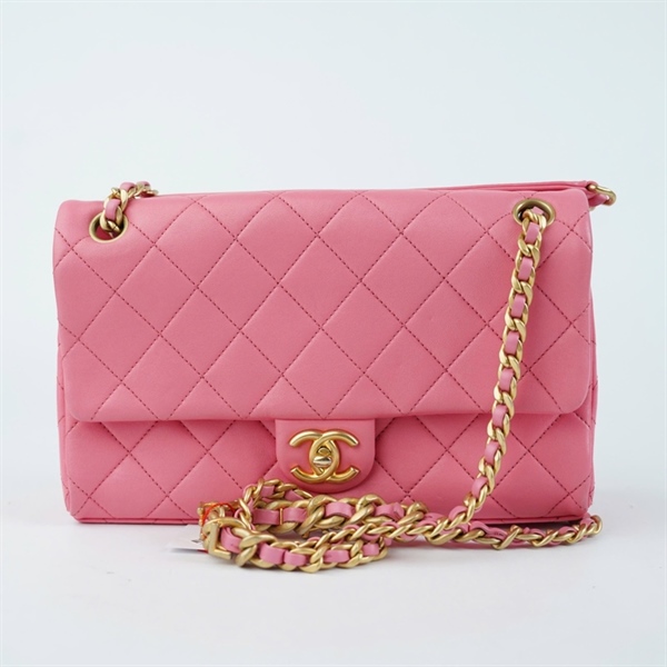 Túi Chanel Classic hồng (X258TLC0) sz25 (BQ) KG+