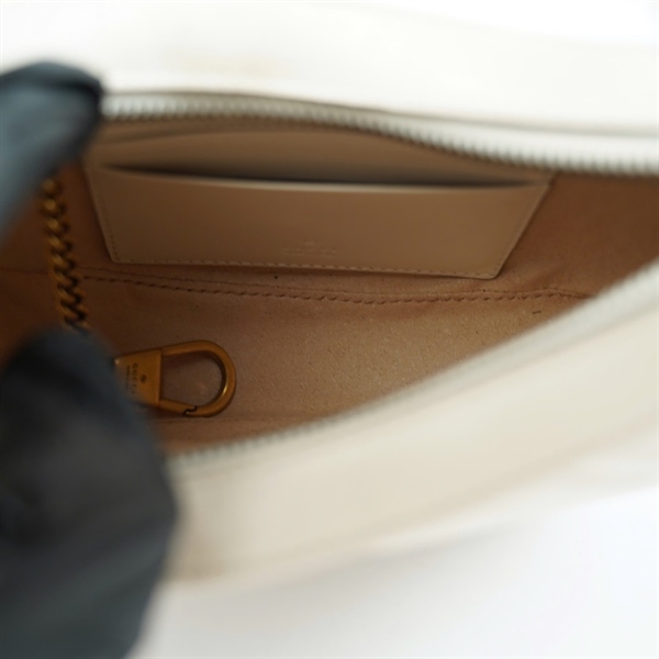 Túi GG Half Moon trắng sz16 (BQ) KG+