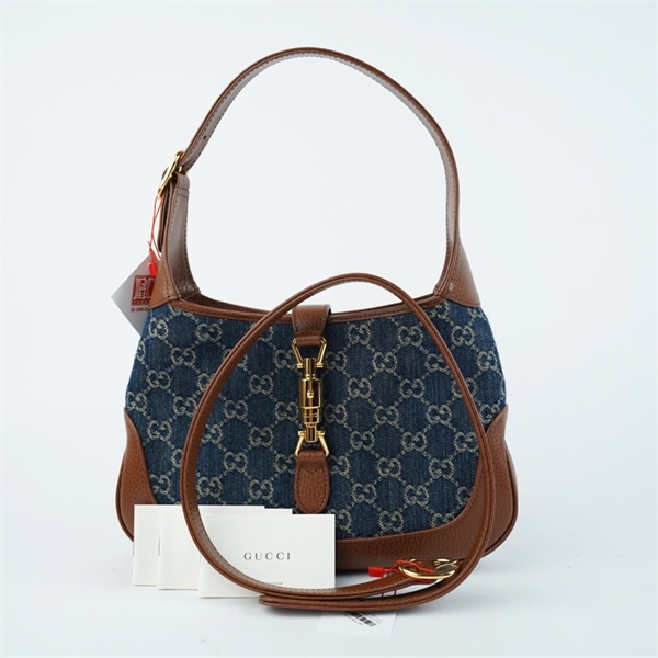 Túi GG Jackie 1961 xanh (636706-520981) sz28 (BQ) KG+