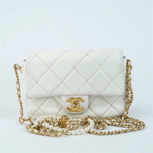 Túi Chanel Classic trắng (TPL3P7C6) sz18 (BQ) KG+