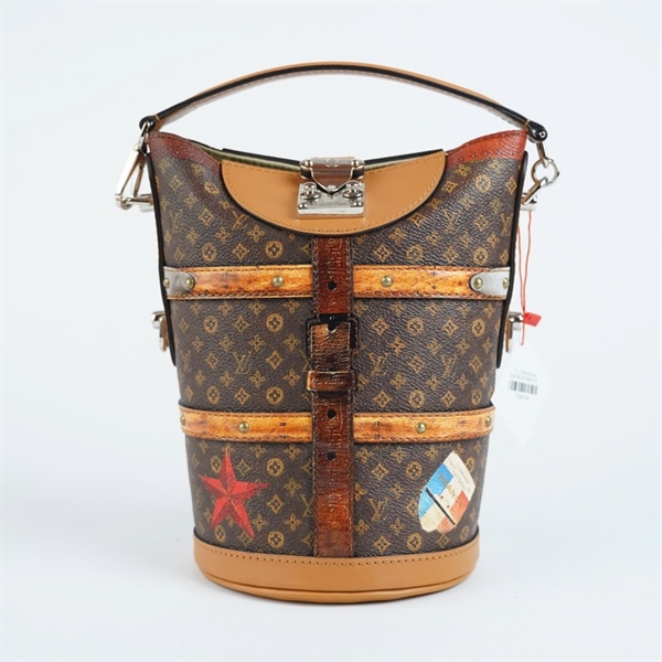 Túi LV Duffle hoa nâu (DU2158) sz14 (BMC) KG+