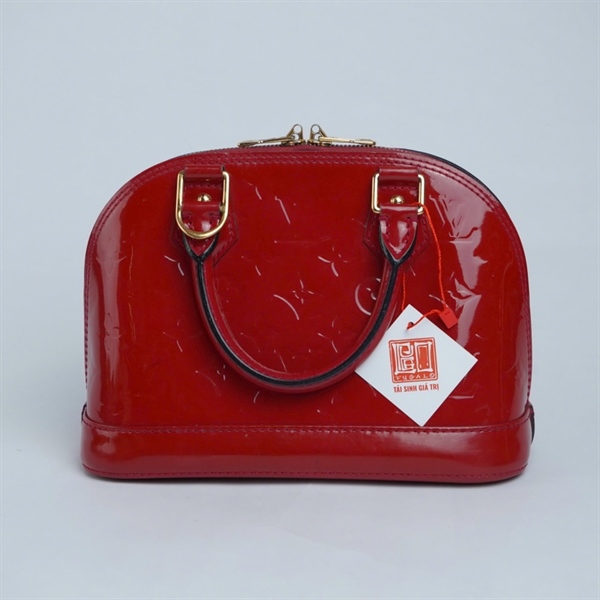 Túi LV Alma hoa đỏ bóng (MI1173) sz23 (BQ) KG+