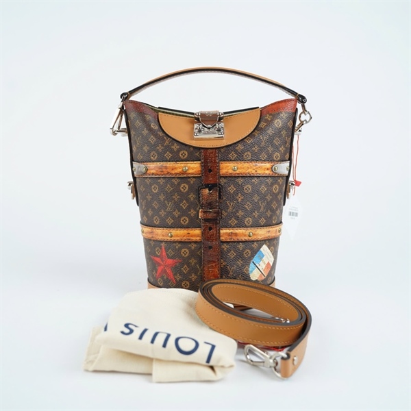 Túi LV Duffle hoa nâu (DU2158) sz14 (BMC) KG+