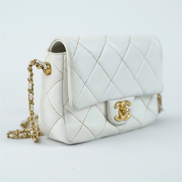 Túi Chanel Classic trắng (TPL3P7C6) sz18 (BQ) KG+