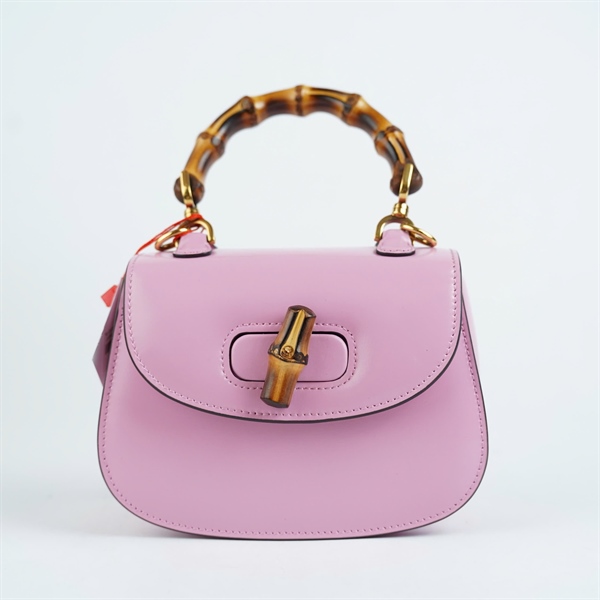 Túi GG Bamboo hồng 2 strap (F036420316) sz16 (BMC) KG+