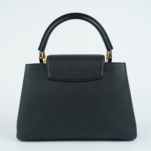 Túi LV Capu đen đính hoa (AH0149) sz31 (BMC) KG+