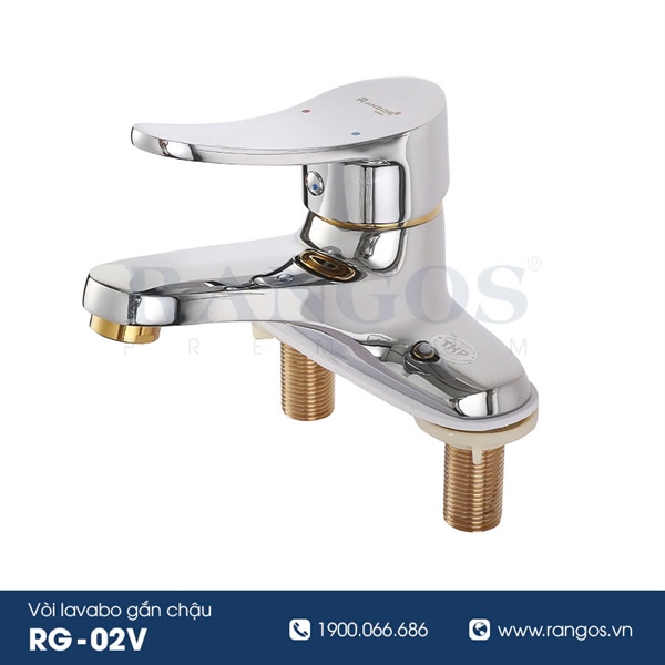 Bộ vòi lavabo gắn chậu Rangos RG-02V