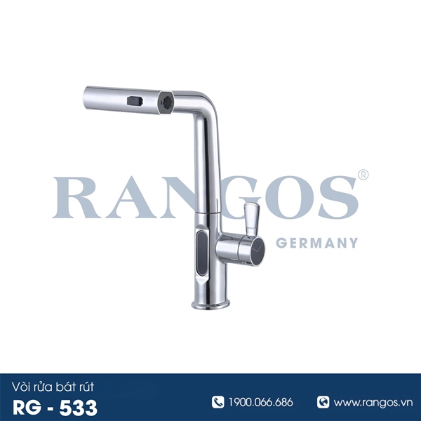 Vòi rửa bát rút nóng lạnh RG-533
