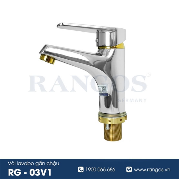 Bộ vòi lavabo gắn chậu Rangos RG-03V1