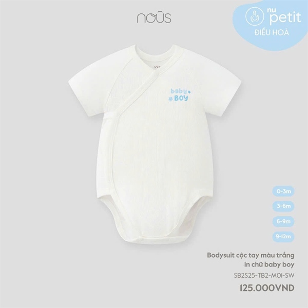 NS2500 - 3M/6M Bodysuit cộc tay Baby boy