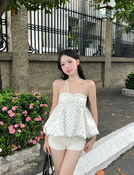 AREUM Áo bí Ame Chấm bi - Size M