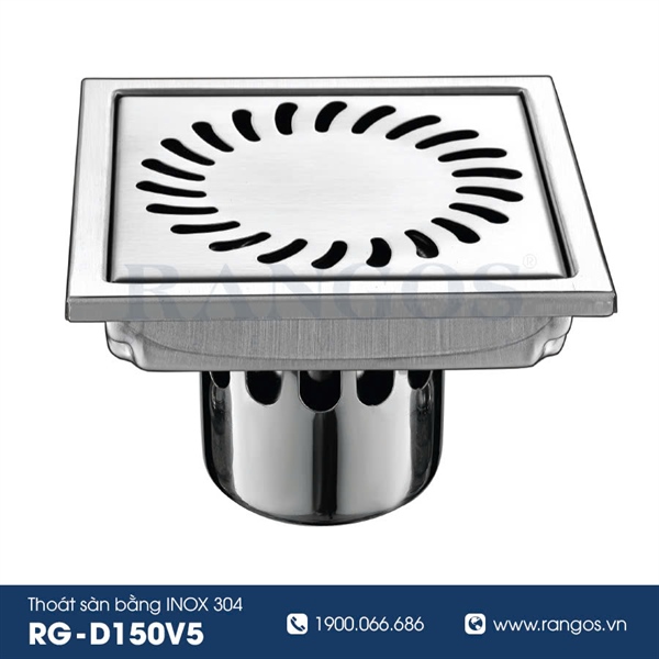 Thoát sàn nhà tắm cao cấp INOX 304 RG-D150V5